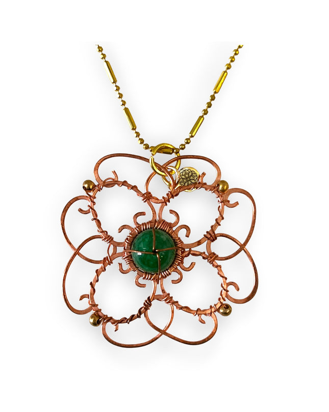 Mandala inspired gemstone pendant necklace - Sundara Joon