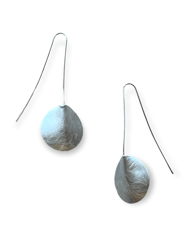 Matted drop metal statement earrings - Sundara Joon