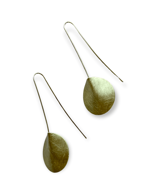 Matted drop metal statement earrings - Sundara Joon