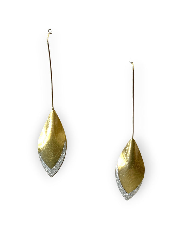 Matted drop metal statement earrings - Sundara Joon