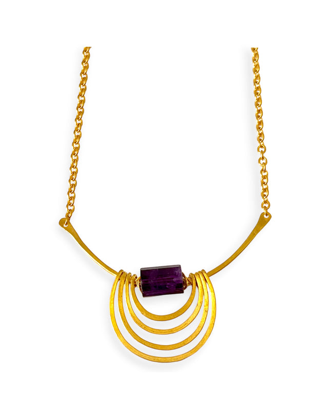 Modern amethyst pendant necklace - Sundara Joon