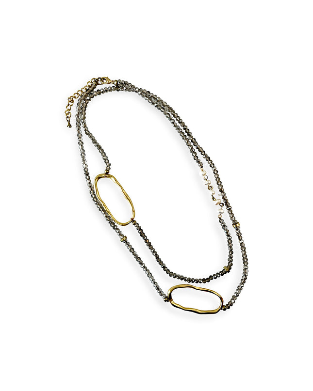 Modern beaded necklace with pearls - Sundara Joon