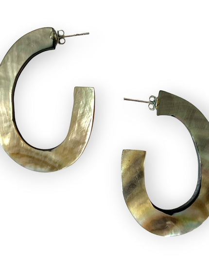 Mother of pearl earrings in bold shapes - Sundara Joon