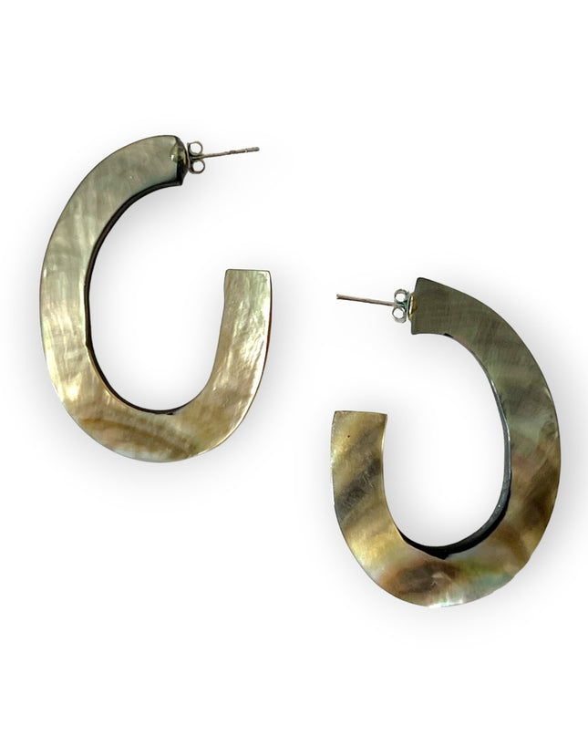 Mother of pearl earrings in bold shapes - Sundara Joon