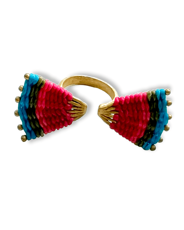 Multi-colored tribal statement ringSundara Joon