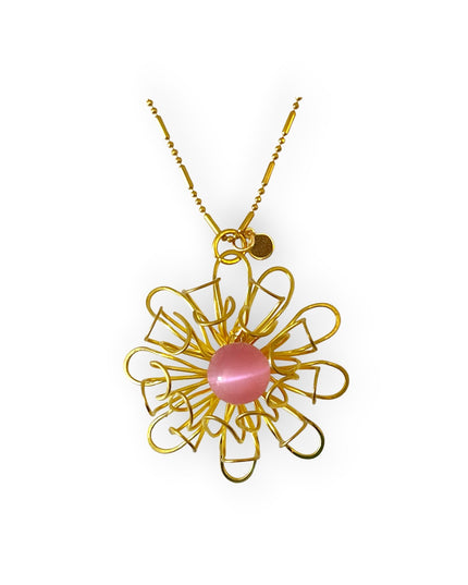 Mums the word floral inspired pendant necklace - Sundara Joon