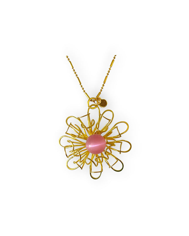 Mums the word floral inspired pendant necklace - Sundara Joon