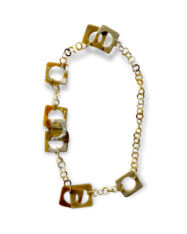 Natural multi-shaped link statement necklace - Sundara Joon