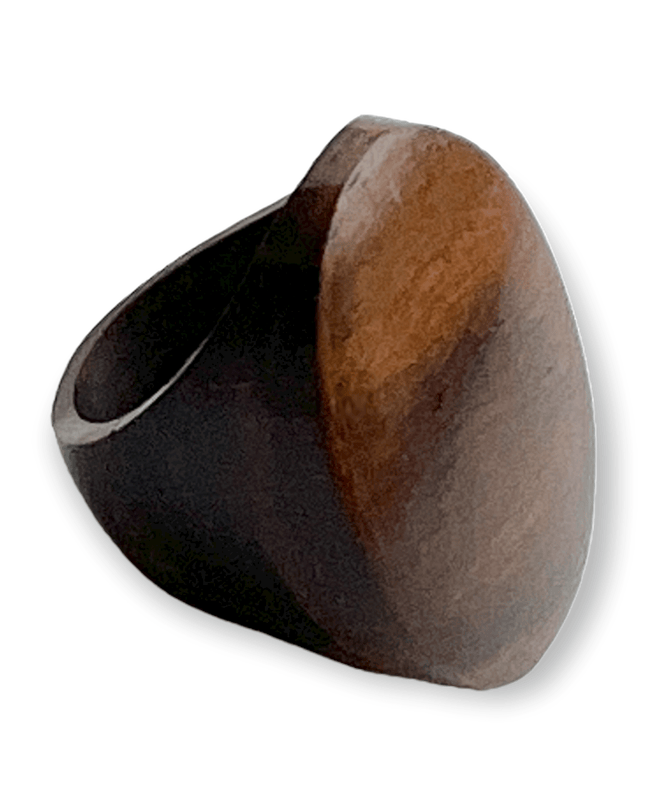 Natural wooden statement ring - Sundara Joon