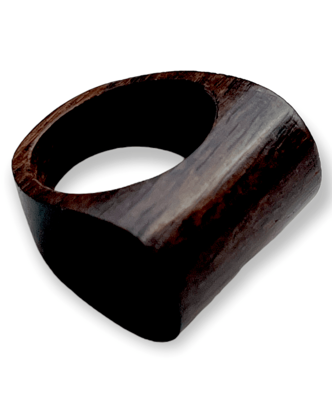 Natural wooden statement ring - Sundara Joon