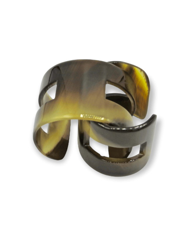 Brown earth tone cuff statement bracelet - Sundara Joon