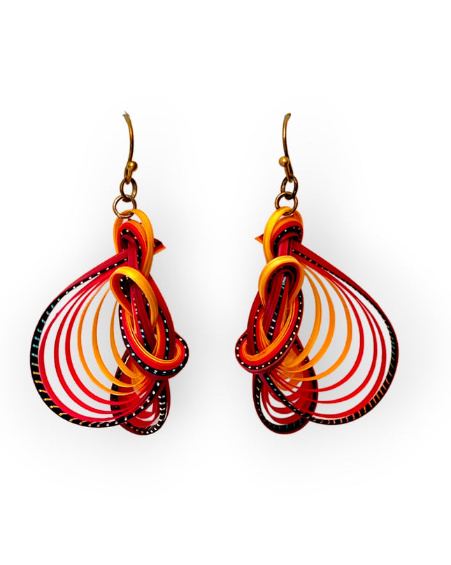 Organic bamboo earrings bursting color and opportunities - Sundara Joon