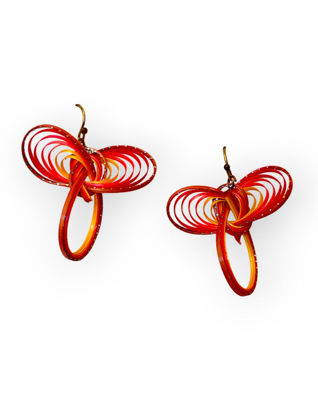 Organic bamboo earrings bursting color and opportunities - Sundara Joon