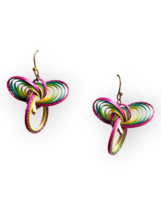 Organic bamboo earrings bursting color and opportunities - Sundara Joon