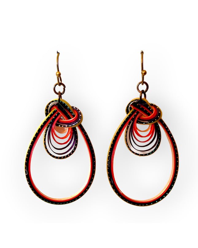 Organic bamboo earrings bursting color and opportunities - Sundara Joon