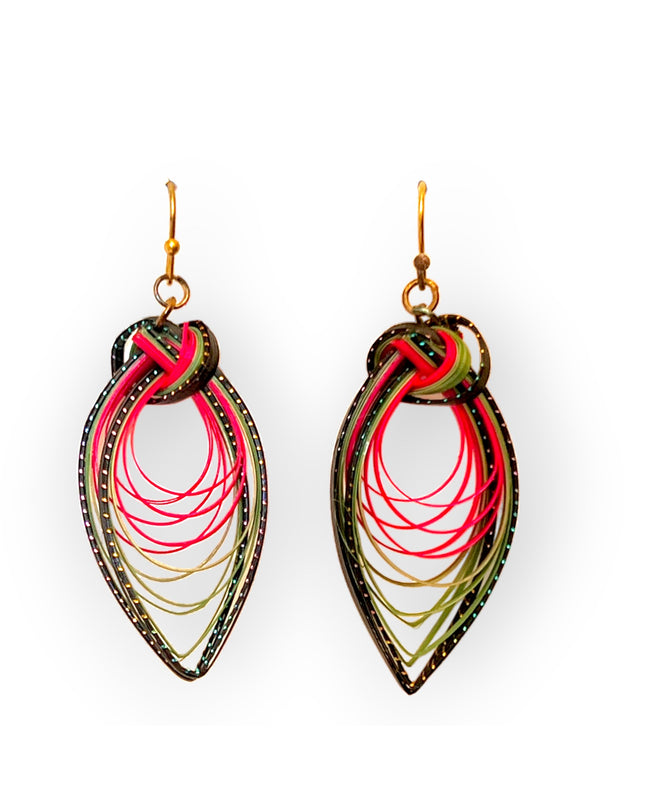 Organic bamboo earrings bursting color and opportunities - Sundara Joon