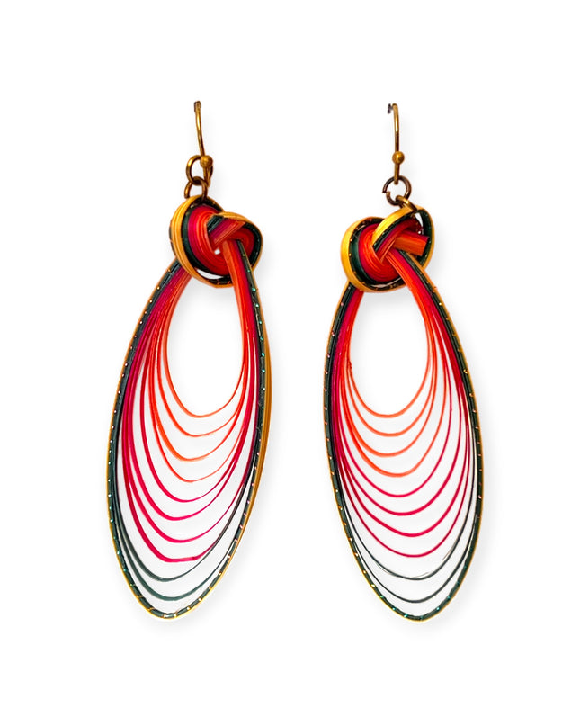 Organic bamboo earrings bursting color and opportunities - Sundara Joon