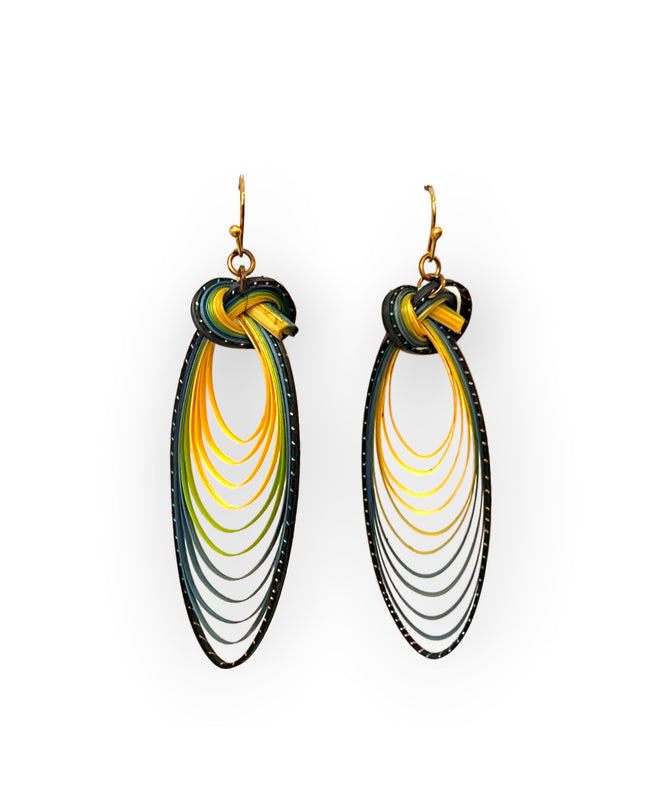 Organic bamboo earrings bursting color and opportunities - Sundara Joon