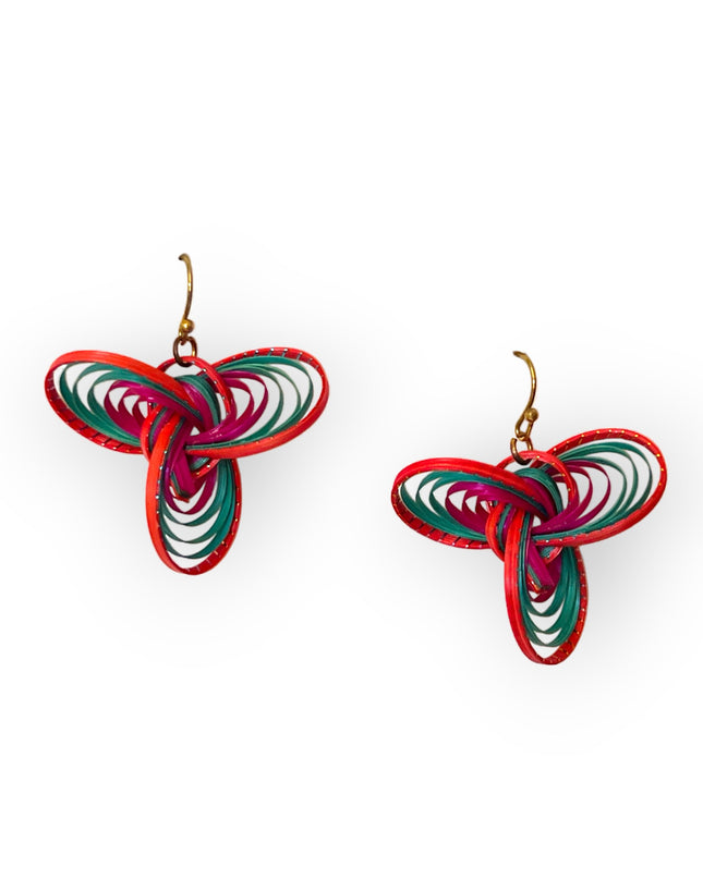 Organic bamboo earrings bursting color and opportunities - Sundara Joon