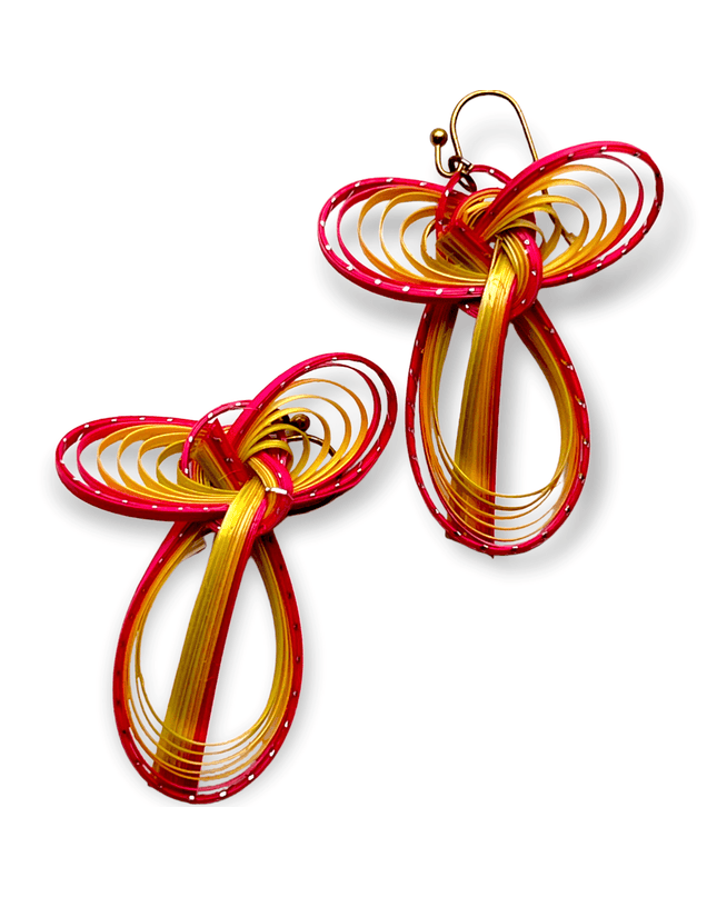 Organic bamboo earrings bursting color and opportunities - Sundara Joon