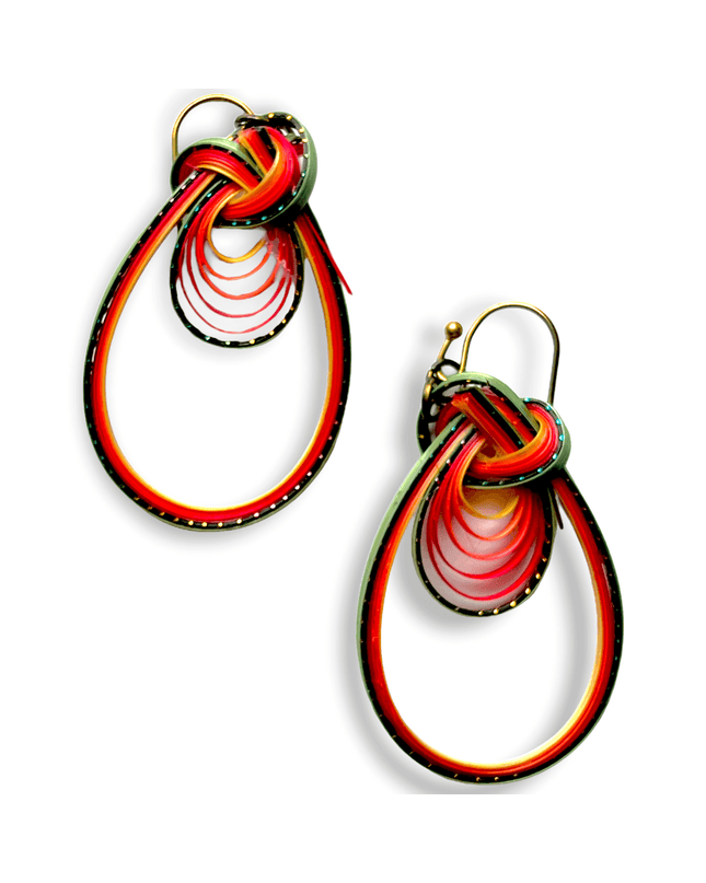 Organic bamboo earrings bursting color and opportunities - Sundara Joon