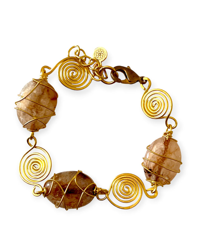 Organic earth tone gemstone bracelet - Sundara Joon