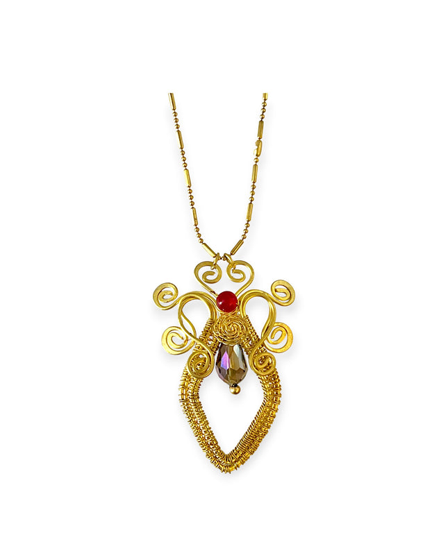 Ornate shield pendant necklace - Sundara Joon