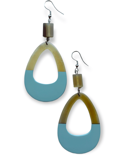 Colorful oval drop statement earrings with bold color - Sundara Joon