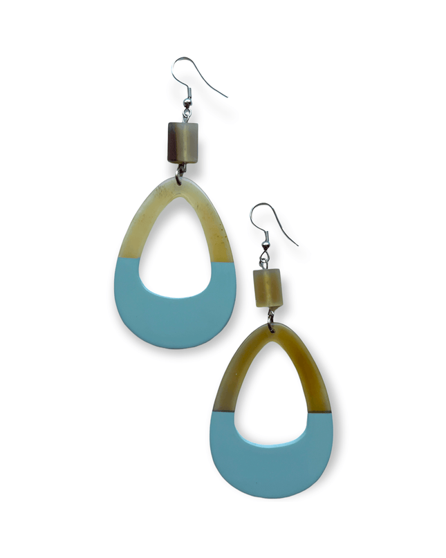 Colorful oval drop statement earrings with bold color - Sundara Joon