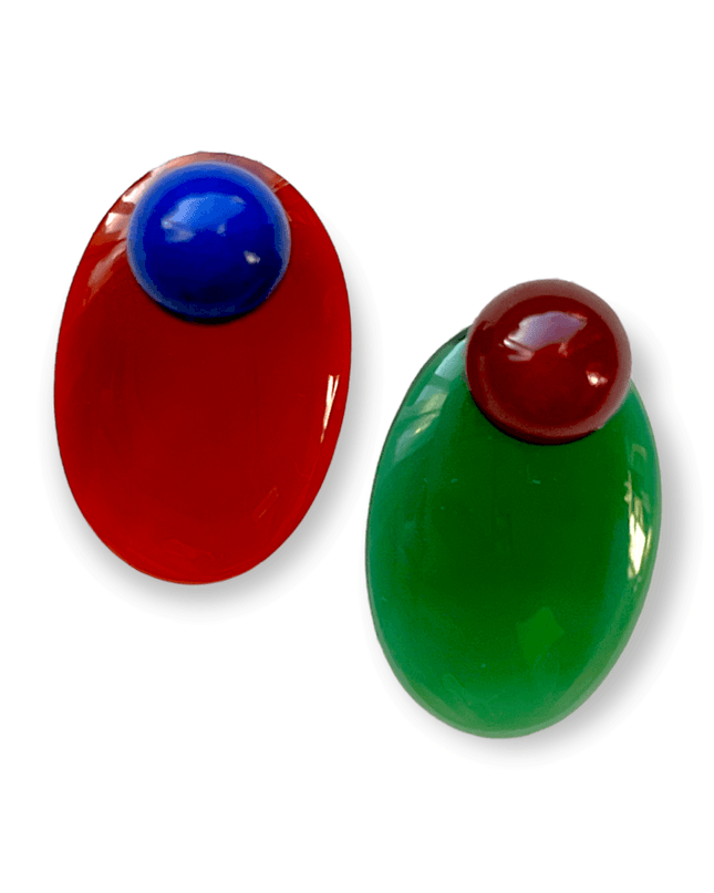 Colorful modern gemstone stud earrings - Sundara Joon