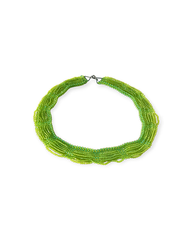 Peridot beaded statement necklace - Sundara Joon