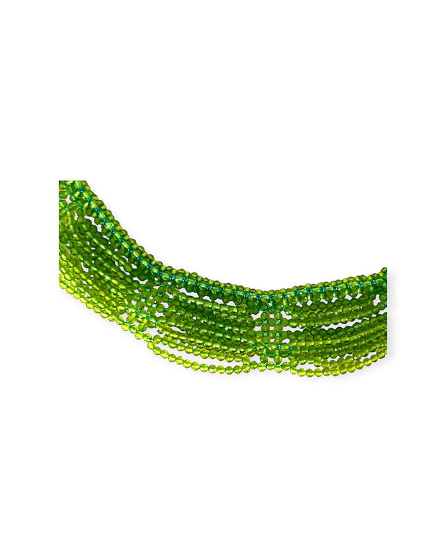 Peridot beaded statement necklace in a lovely green - Sundara Joon