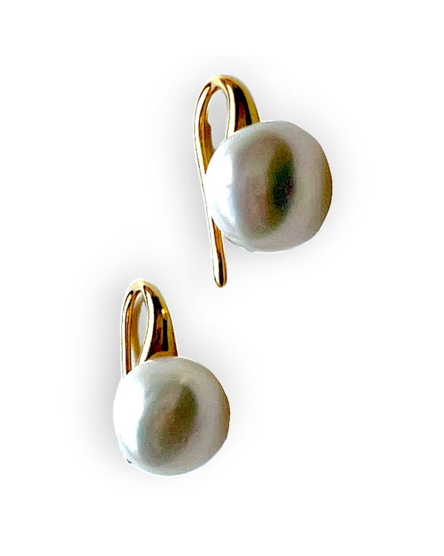 Petite simple modern pearl drop earringsSundara Joon