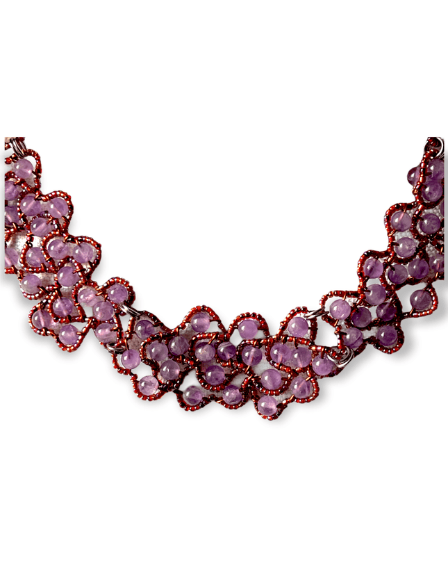 Pink and purple amethyst choker length necklace - Sundara Joon