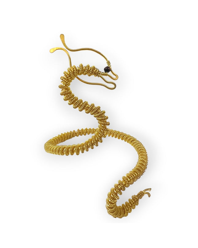 Serpentine inspired brass arm band - Sundara Joon