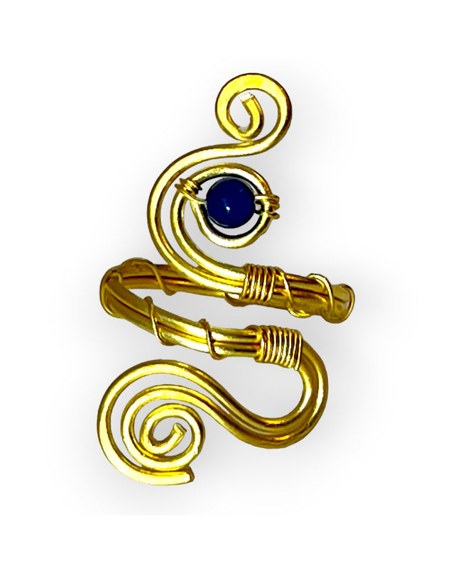 Serpentine style gemstone statement ring - Sundara Joon