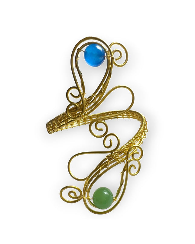 Serpentine woven gemstone cuff bracelet - Sundara Joon