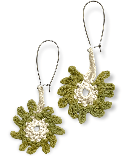 Silk flower statement drop earrings - Sundara Joon