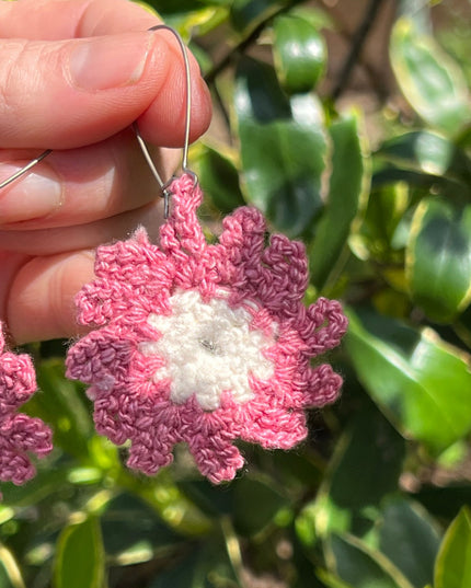 Silk flower statement drop earrings - Sundara Joon