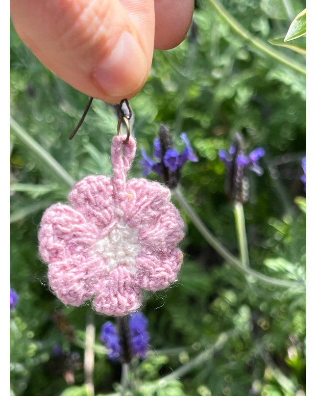 Silk flower statement drop earrings - Sundara Joon