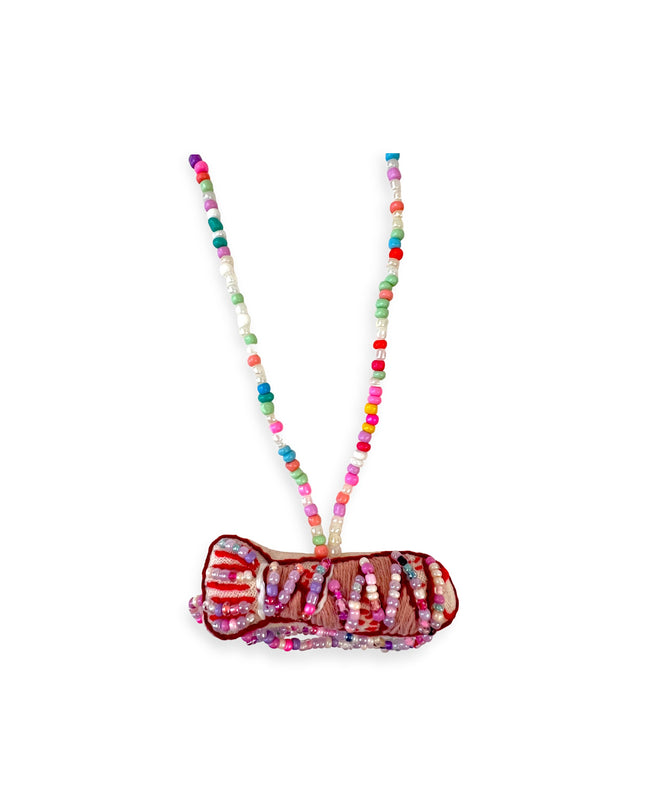 Smiling peche fabric fabric pendant necklace - Sundara Joon