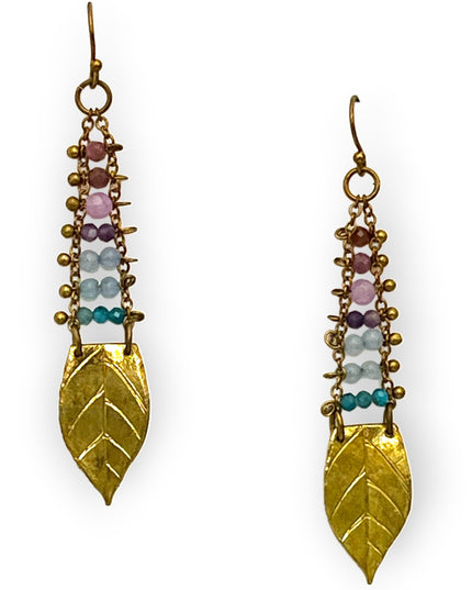 colorful leaves drop earrings for an impact - Sundara Joon