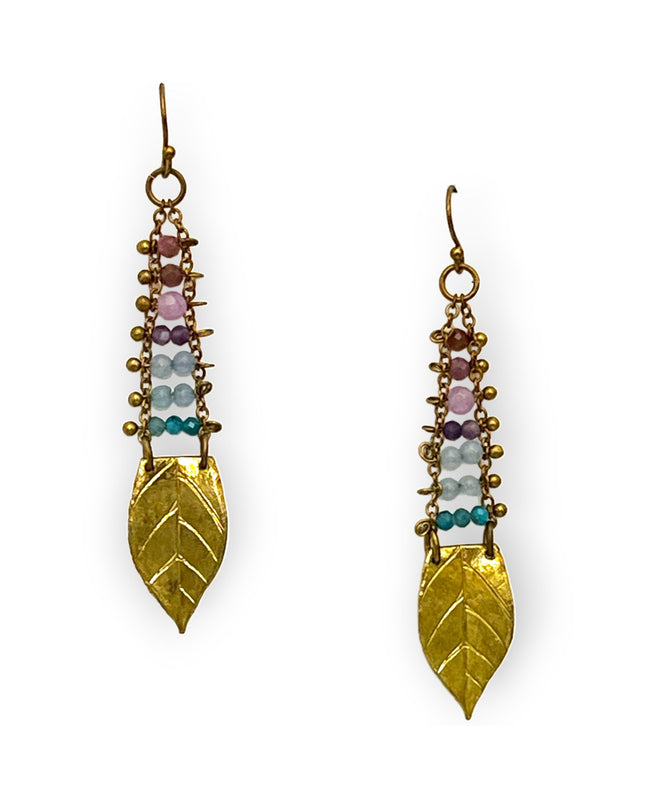 colorful leaves drop earrings for an impact - Sundara Joon