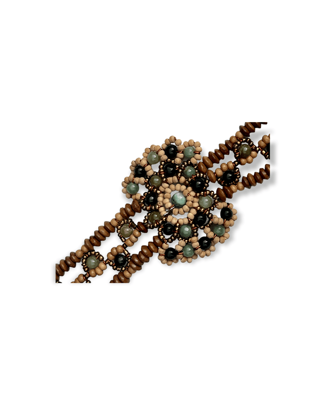 Sunburst design jasper beaded bracelet - Sundara Joon