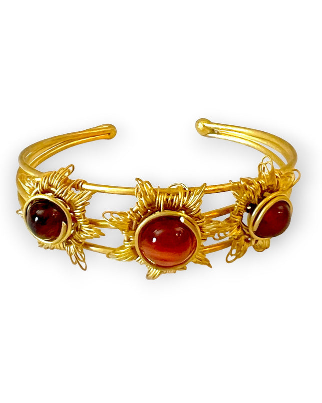 Tri-star gemstone cuff bracelet that pops with color - Sundara Joon