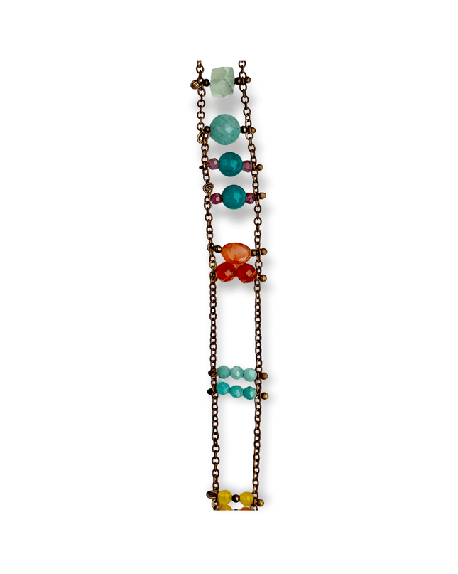 Tribal choker length necklace with dropped detailsSundara Joon