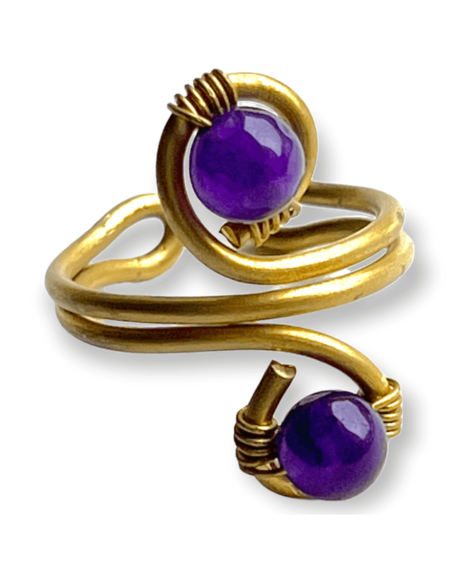 Tribal designed blue gemstone statement ring - Sundara Joon