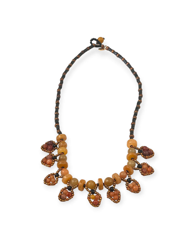 Tribal inspired agate necklace - Sundara Joon