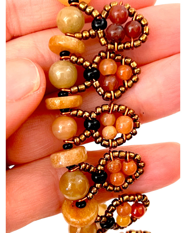 Tribal inspired agate necklace - Sundara Joon