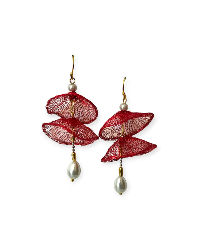 Underwater freshwater pearl drop statement earrings - Sundara Joon